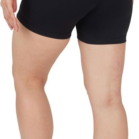 High Waisted Black Yoga & Workout Shorts 5-Inch Inseam Tummy Control for Women - - Picture 4 of 6